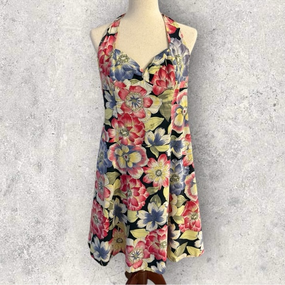 Jones New York | Colorful Floral Halter Sundress Size 10 - Picture 1 of 6